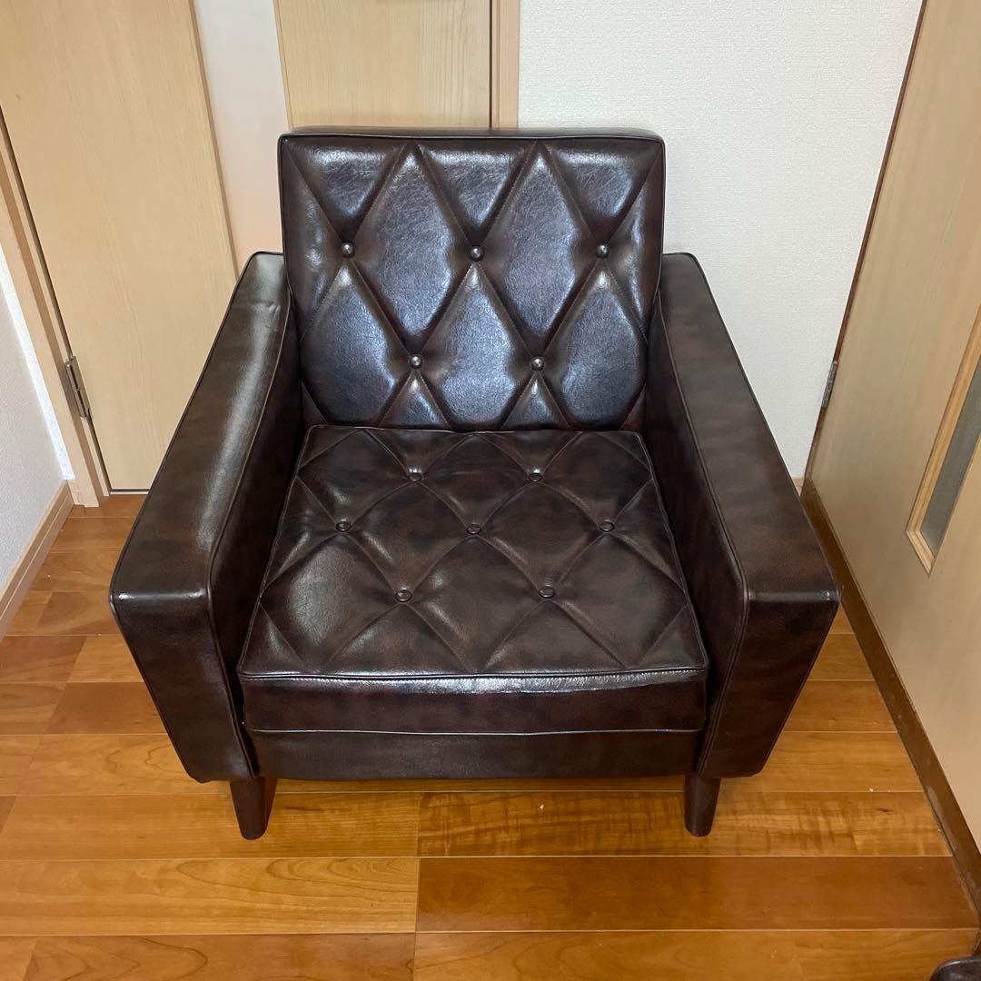 ★週末セール★カリモク　ロビーチェア　 1人掛け　アームチェア 　ダークブラウン