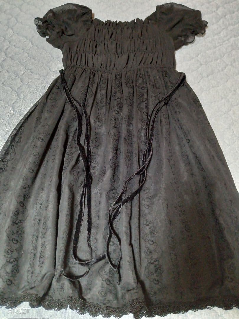 す*︎様 Moi-meme-Moitie 薔薇シフォンワンピース アームカバー