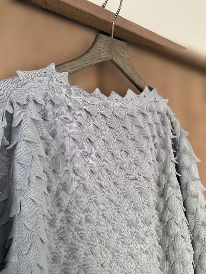 ISSEY MIYAKE イッセイミヤケ グレー ニットセーター L サイズ