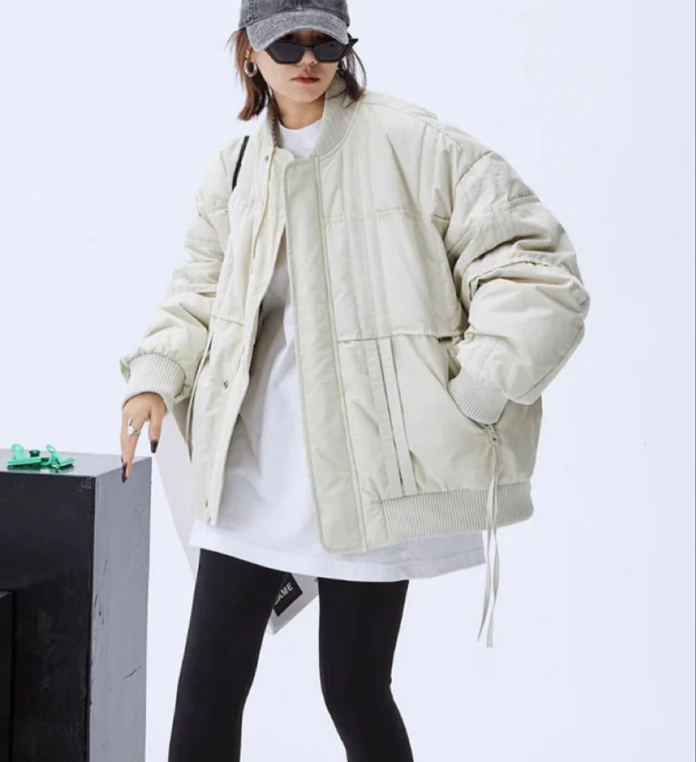 CHIEライトグレー ボリュームダウンジャケット