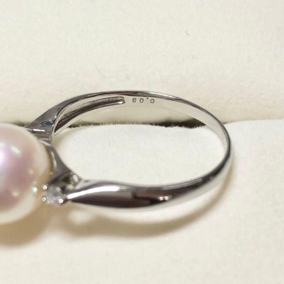 プラチナ 900 　あこや(アコヤ) ダイヤモンド　リング
