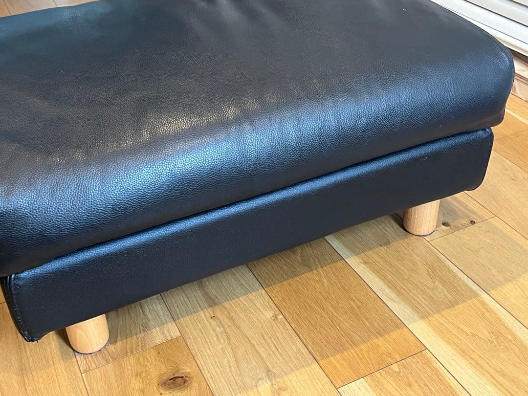 無印良品 オットマン ブラック レザー 販売終了品