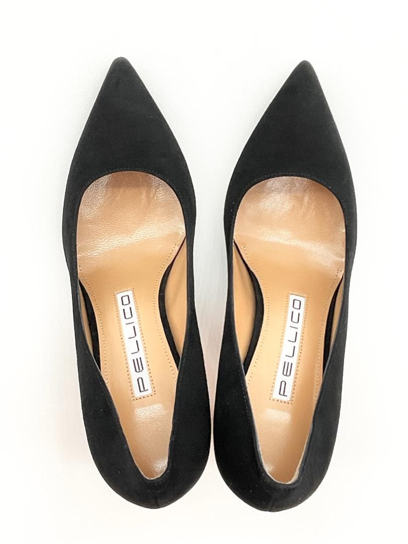 【未使用】PELLICO スエードポインテッドトゥ ハイヒールパンプス 37.5