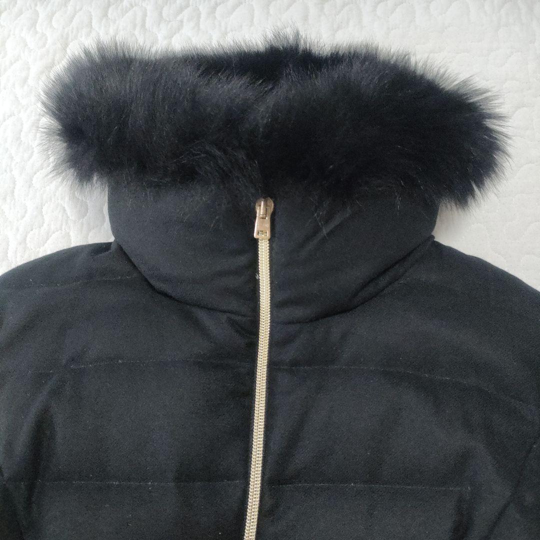 美品✨ヘルノ×ロロピアーナ　カシミヤ96％　ファーダウンコート　黒　46