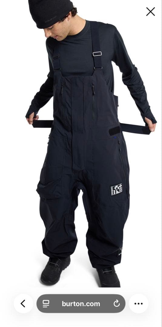 Burton デイビーコン 3L ビブパンツ　Lサイズ　ブラック