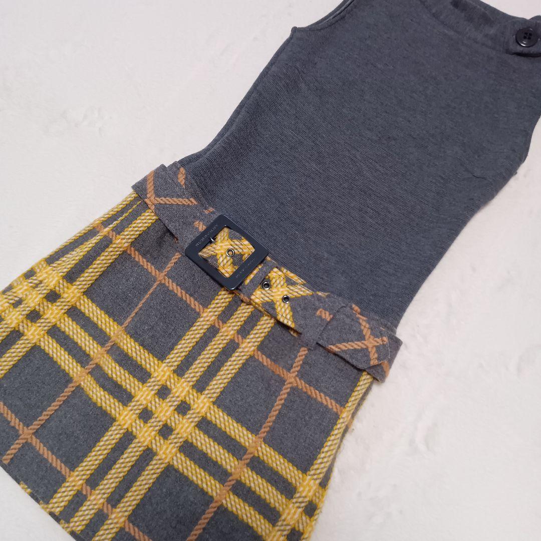 BURBERRY　バーバリーブルーレーベル　ニットワンピース　ドッキング　ベルト