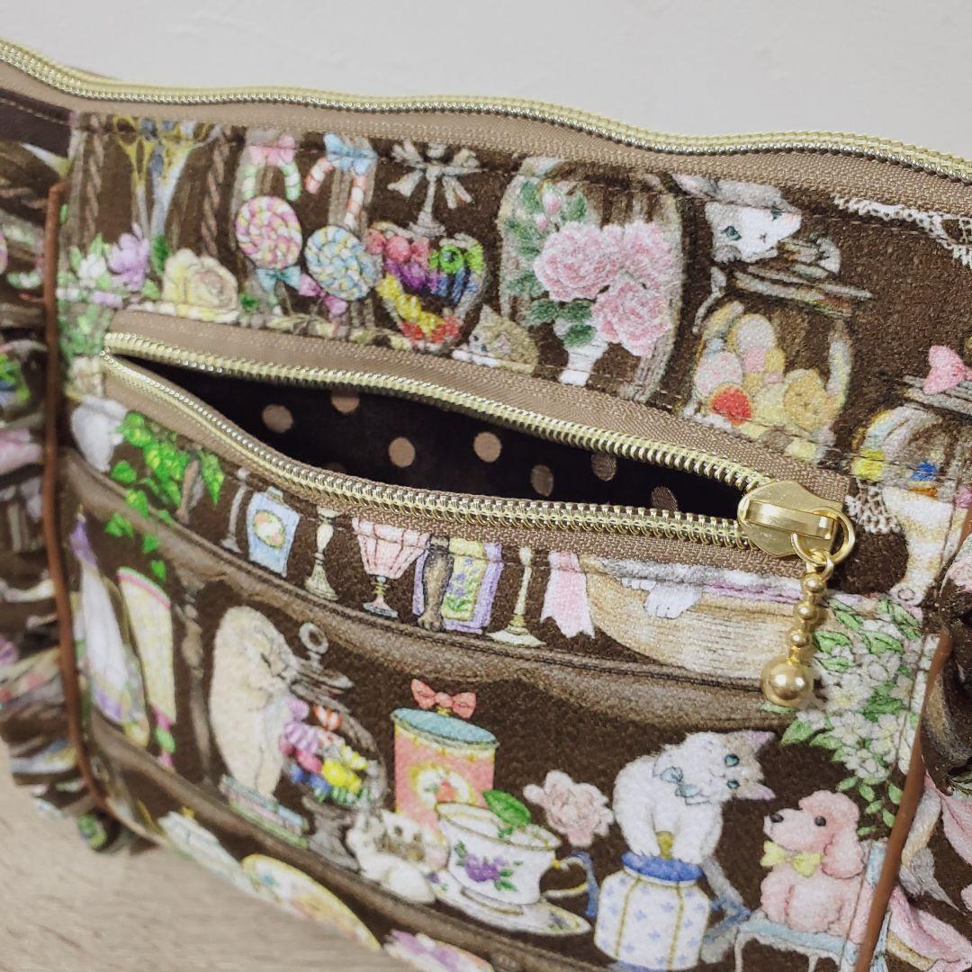 《専用》ハンドメイド 2ポケットショルダーバッグ フリルトート