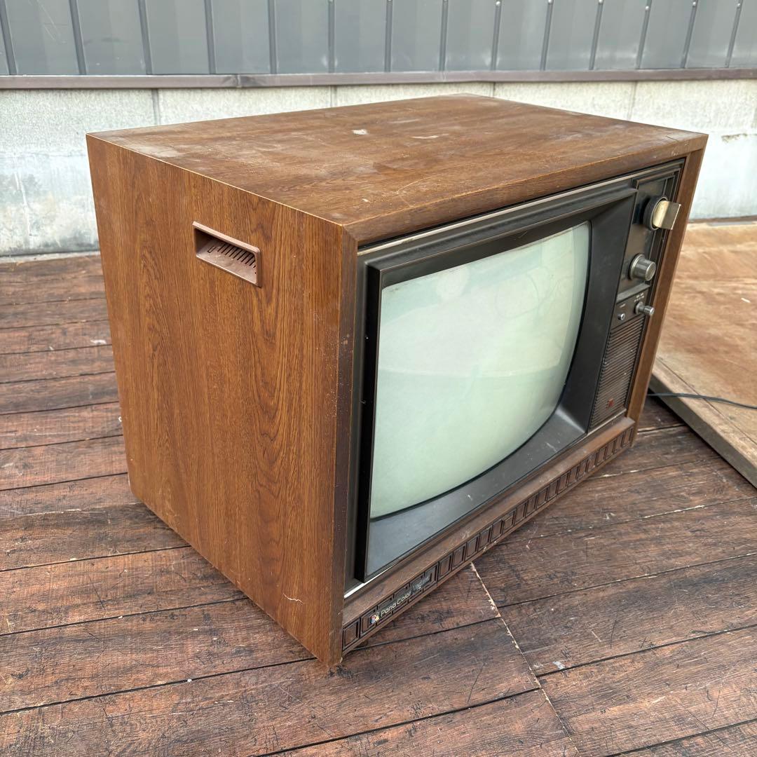 昭和レトロ ナショナル ブラウン管テレビ TH18-E38 1976年製ジャンク
