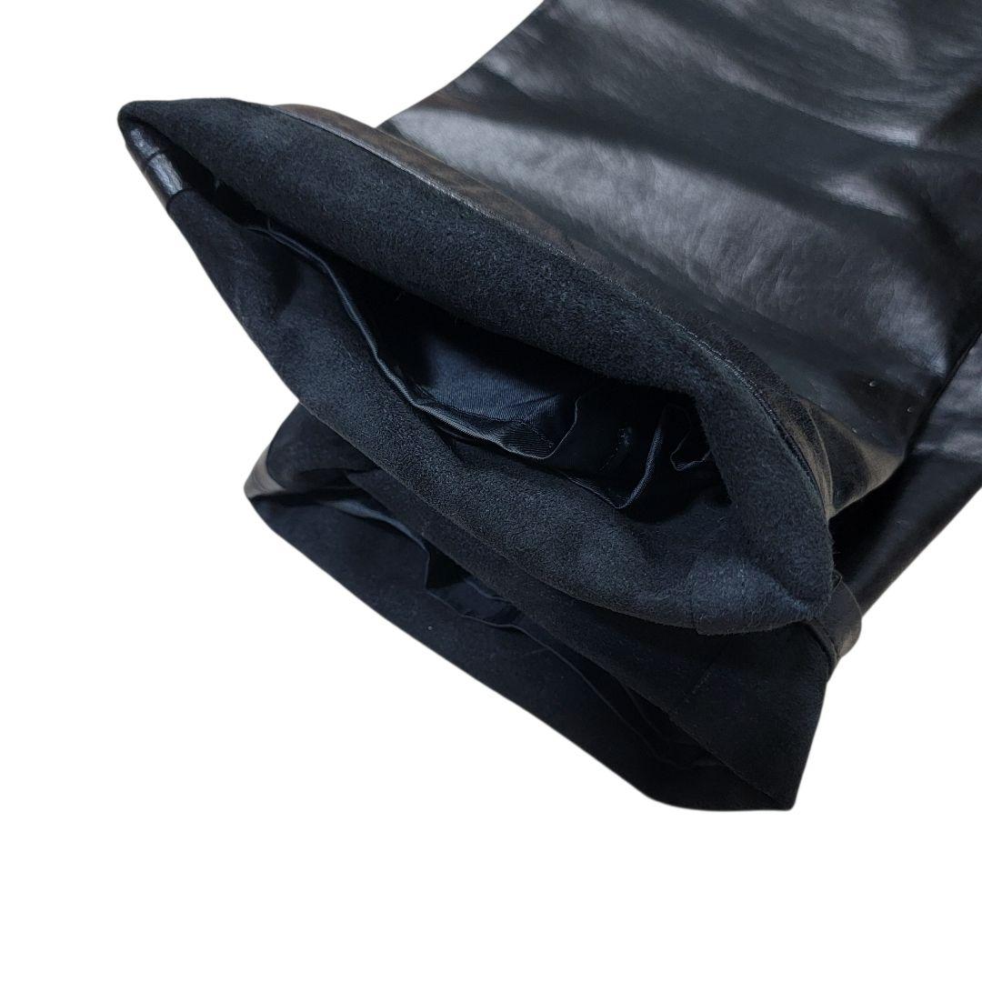 ほぼ未使用 極上 ポールスミス 馬革 ホースハイド 76 レザーパンツ 黒