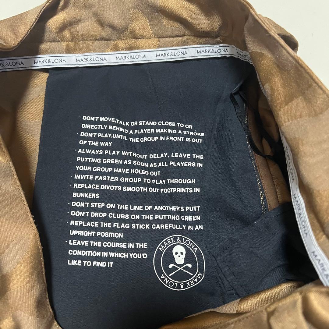 美品 定番 人気 MARK&LONA ロゴ カモフラ ロングパンツ M ブラウン