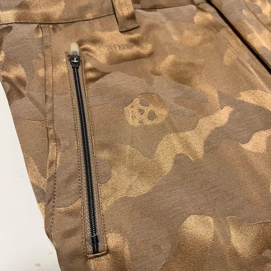 美品 定番 人気 MARK&LONA ロゴ カモフラ ロングパンツ M ブラウン