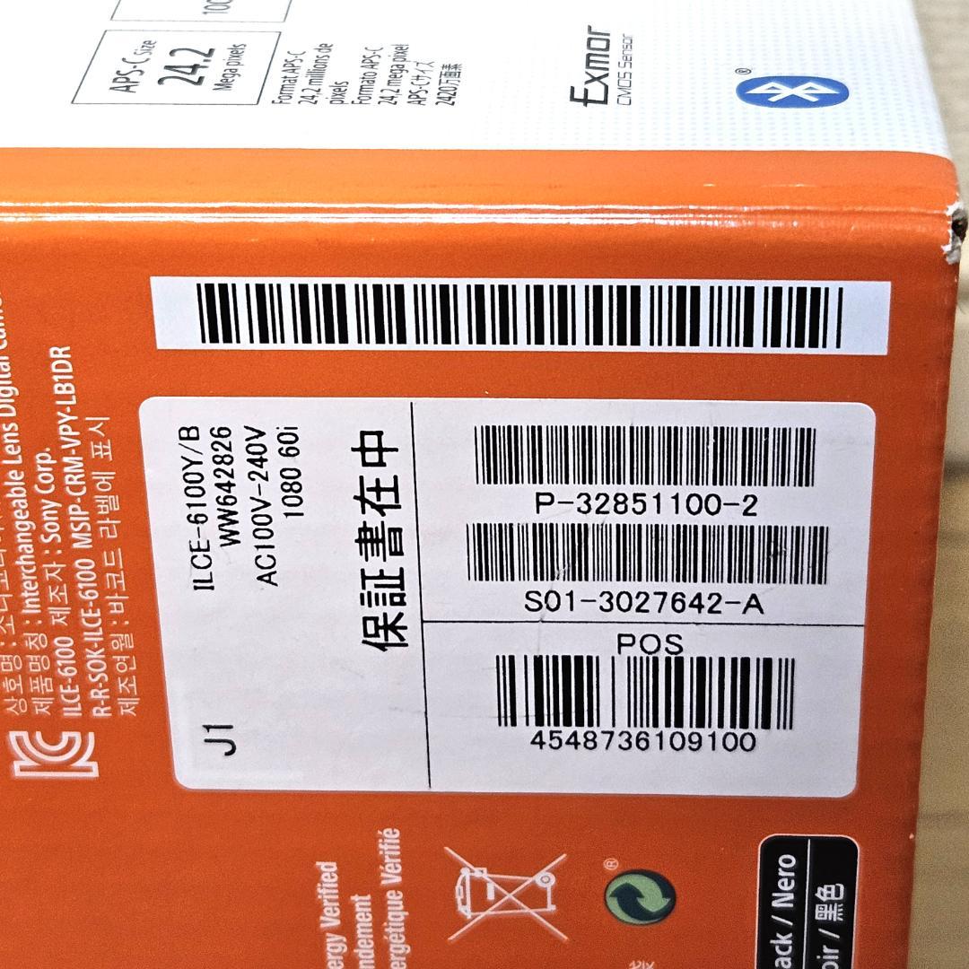 ILCE-6100Y 新品級 保証有 未使用 SONY α6100 ダブルズーム