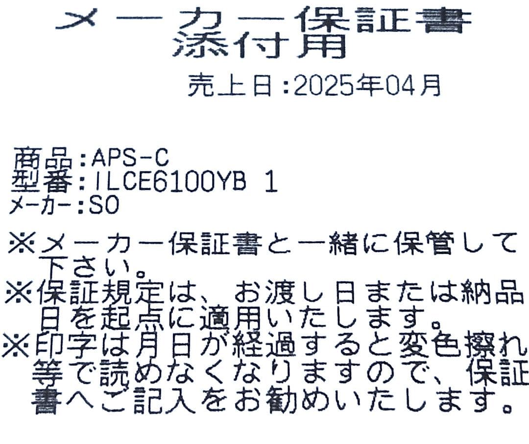 ILCE-6100Y 新品級 保証有 未使用 SONY α6100 ダブルズーム