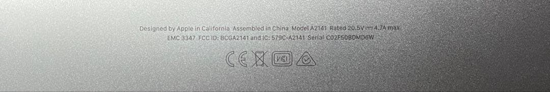 APPLE A2141 32GB /1TB /5500M8GB 土日発送