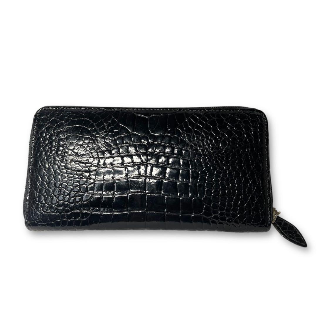 ロダニア RODANIA シャイニングクロコダイル 長財布 ラウンドファスナー