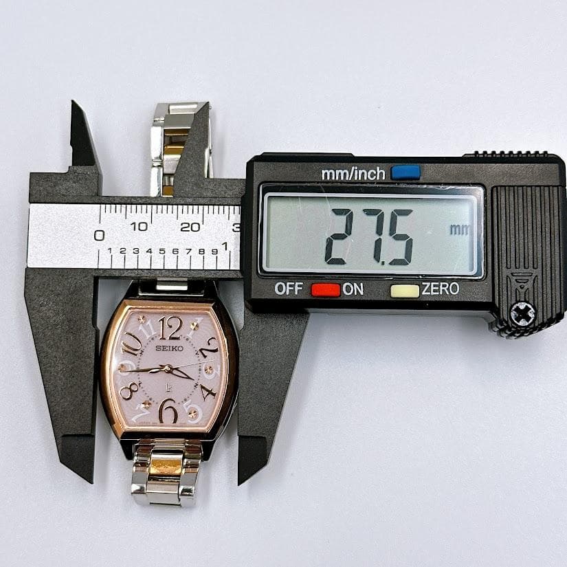 美品 セイコー ルキア 電波ソーラー レディース腕時計 ピンク トノー