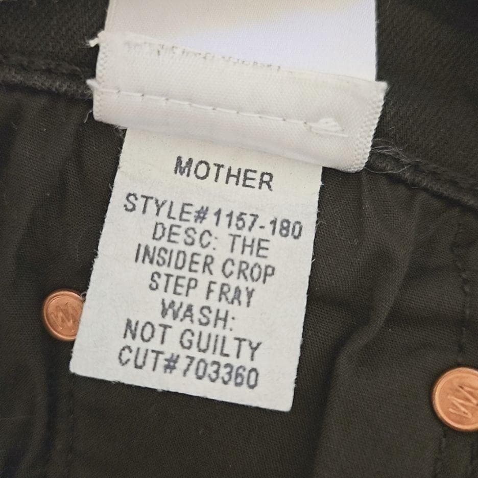 【試着のみ】ドゥーズィエムクラス マザー インサイダークロップ デニム 黒