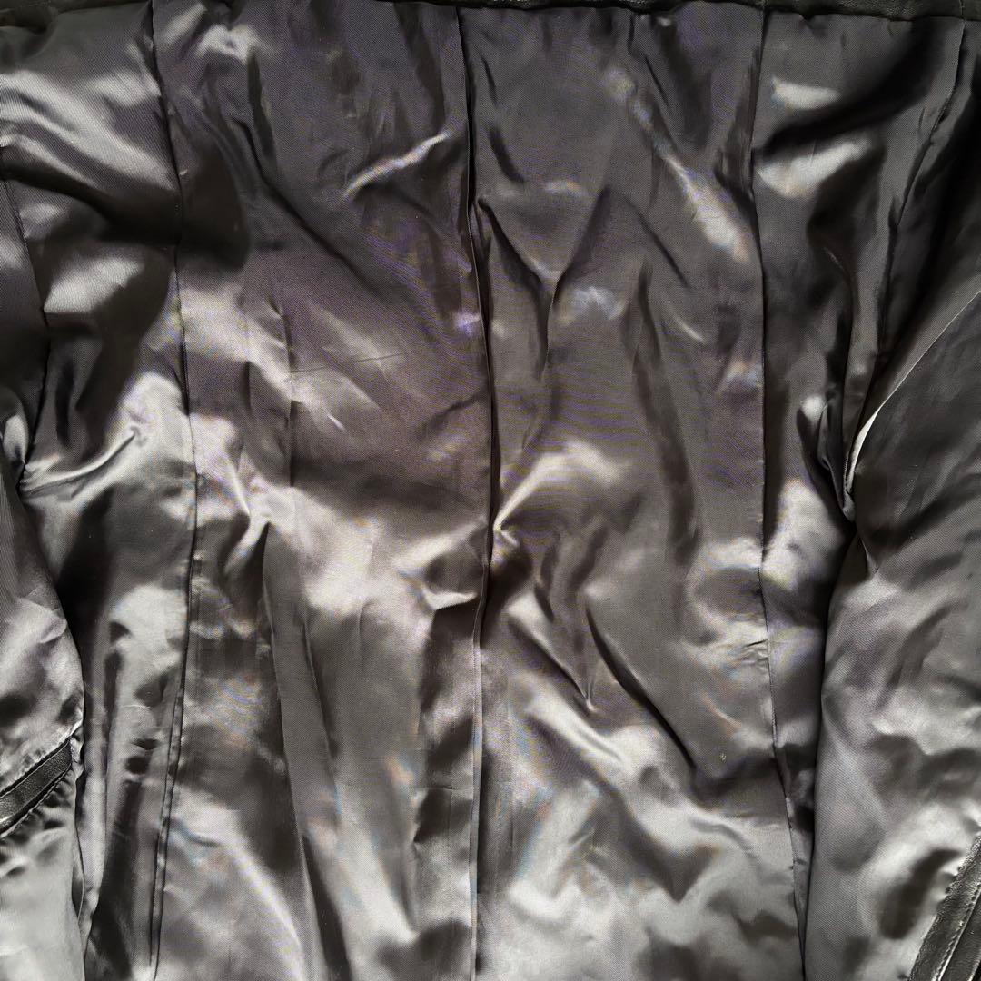 5351プールオム レザージャケット 羊革 黒 シングルライダース　2