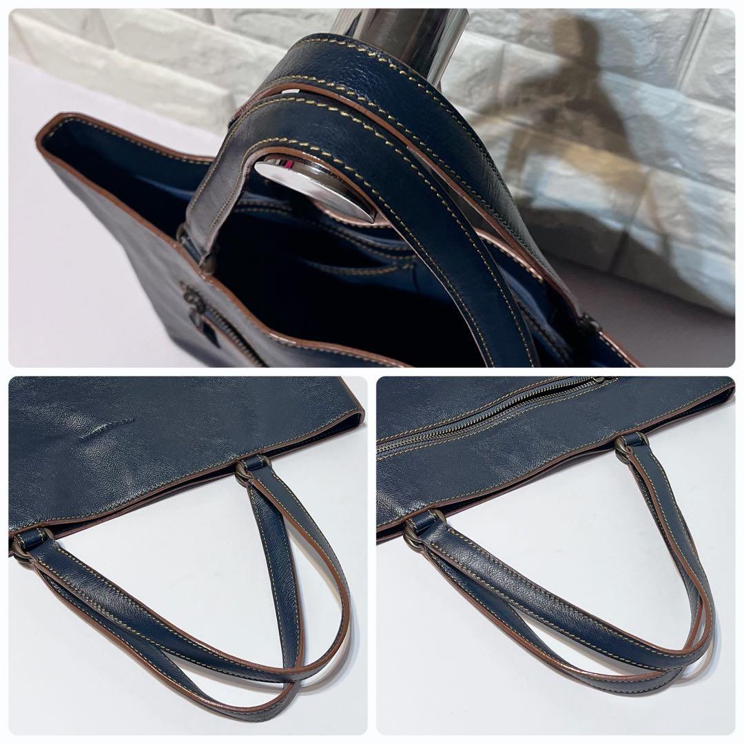 マザーハウス ロゴ刻印 レザー ビジネスバッグ トートバッグ ハンドバッグ A4