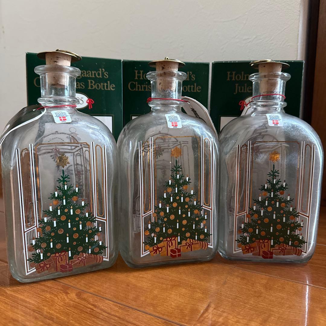 新品 Holmegaard クリスマスボトル 1985 3本