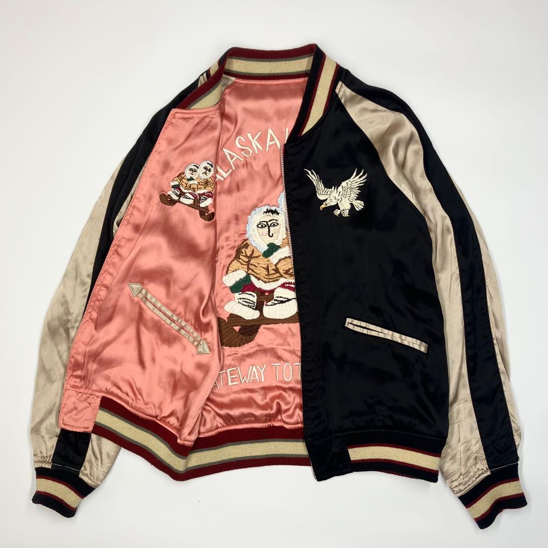 【レア】ヒューストン アラスカ スカジャン サテン L スーベニアジャケット