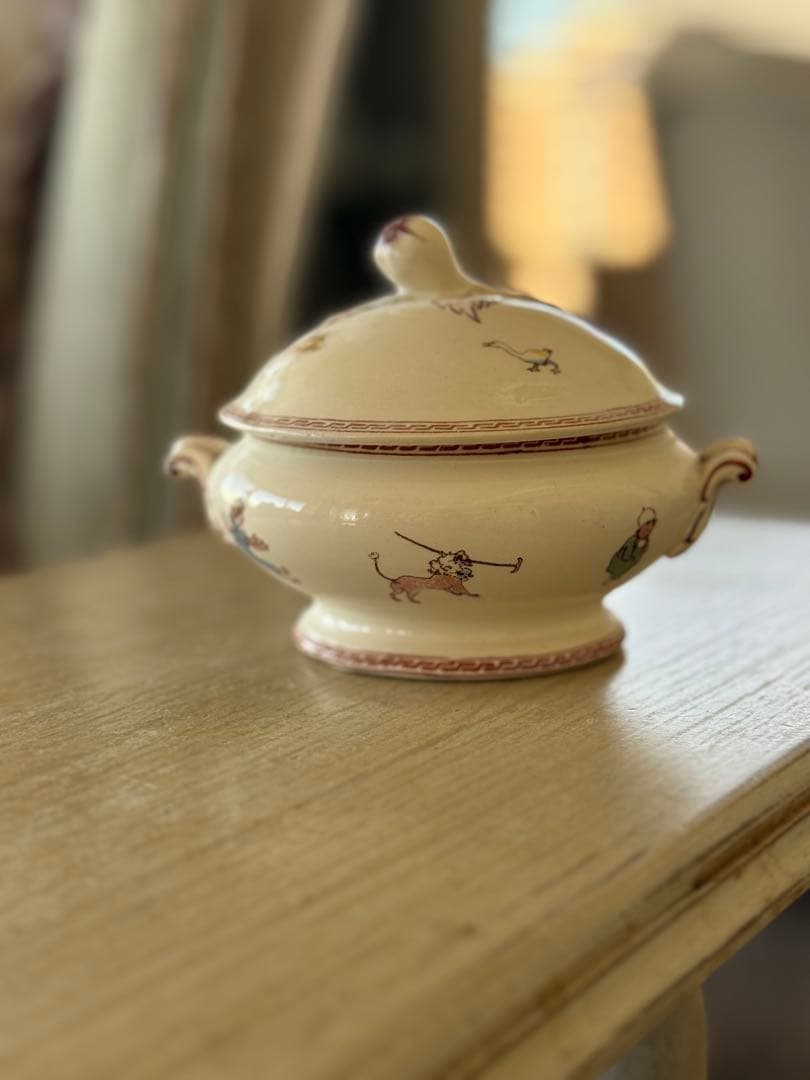 フランスアンティークサラグミンヌケイトグリーナウェイ小さなディネットスーピエール