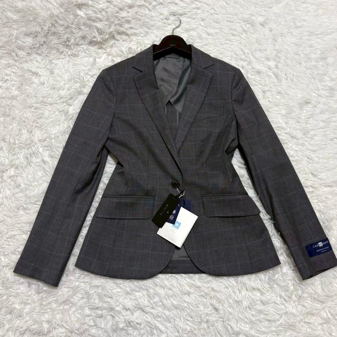 ◎新品タグ付き WHITE 高機能carreman チェック 自宅で洗える L1