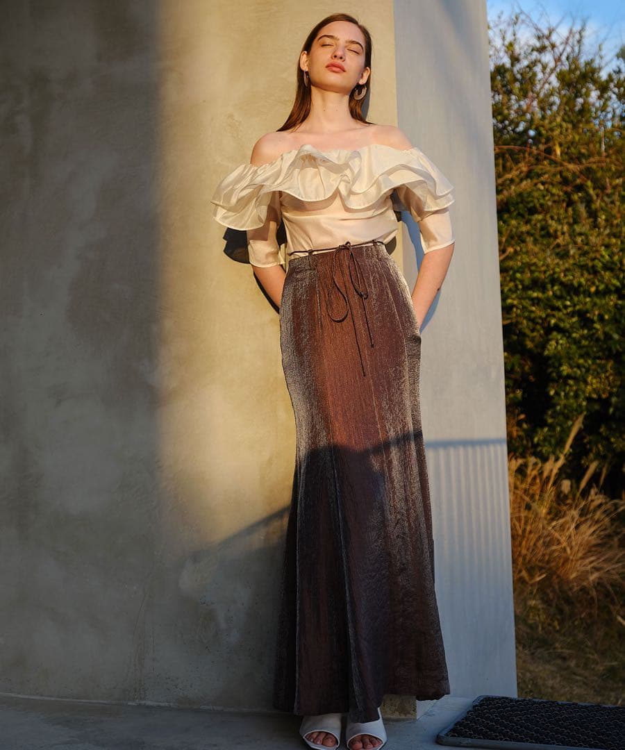 【新品未使用】Aimeine セパレートリボンマーメイドサテンスカート M