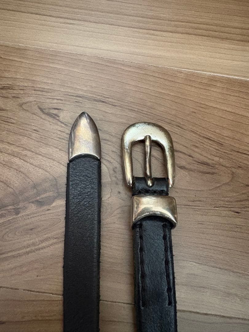 正規品 OUR LEGACY レザーベルト ブラック 70