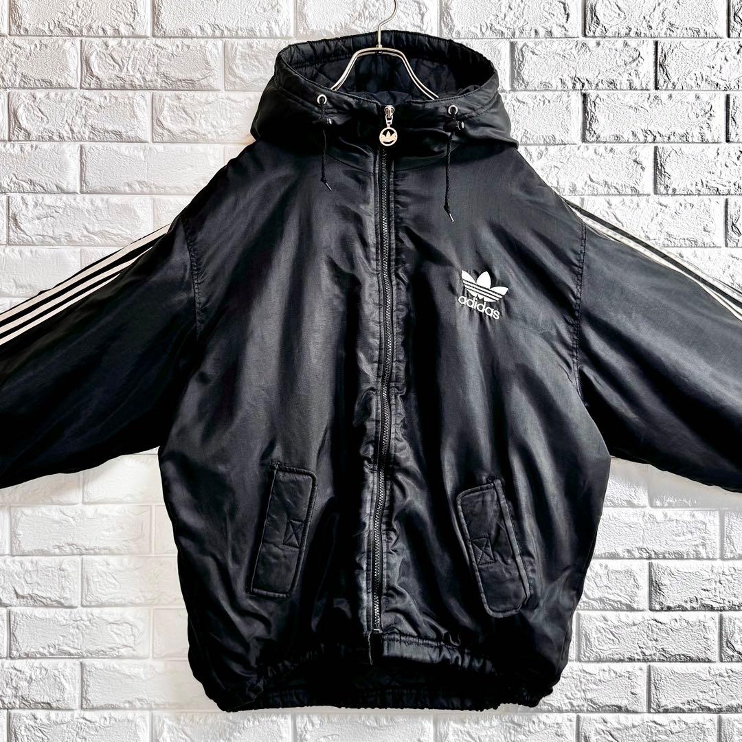 ◆背面刺繍BIGトレフォイルロゴ／中綿入り◆90sアディダス ナイロンジャケット