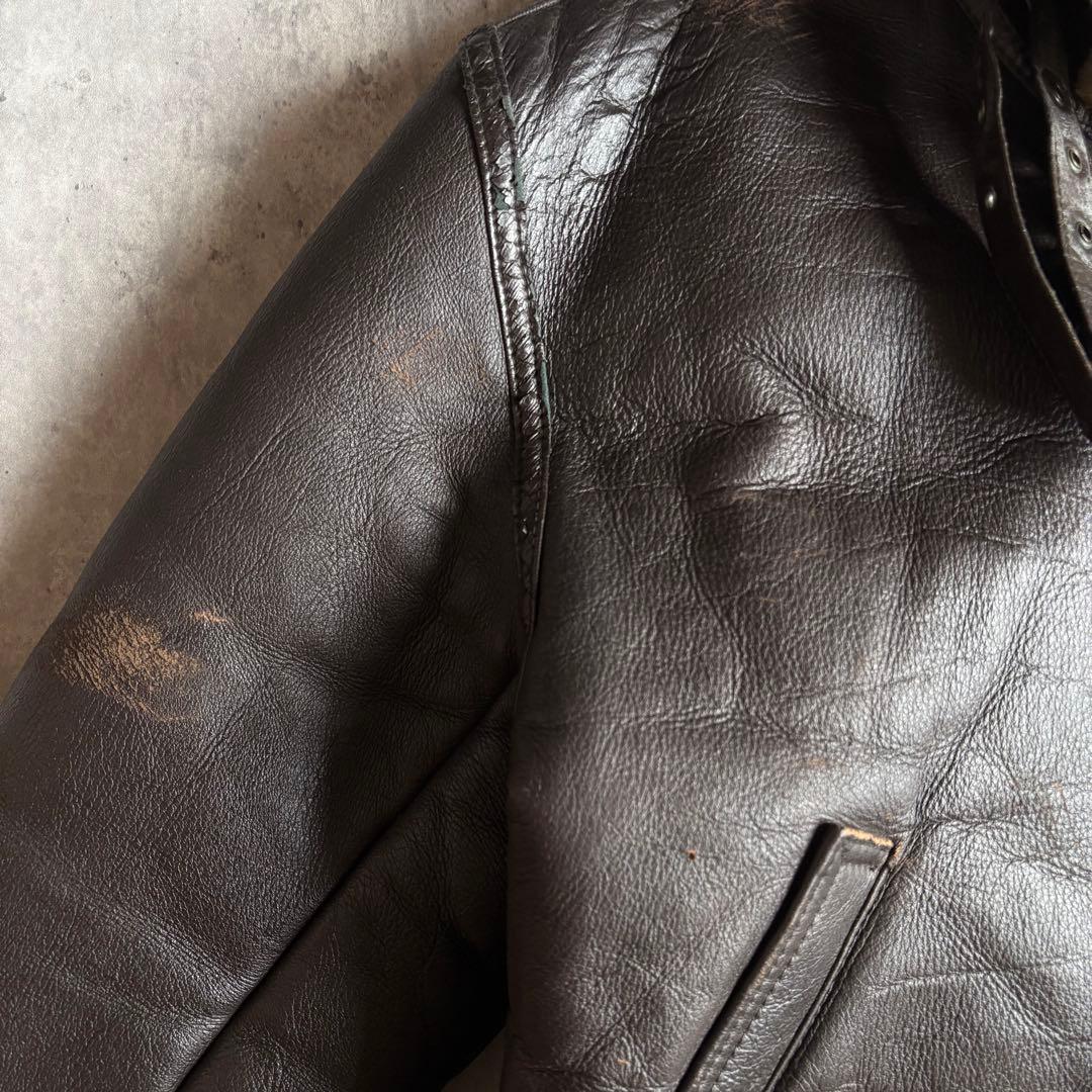 【90s vintage】B-3 フライトジャケット　リアルムートン　本革　短丈