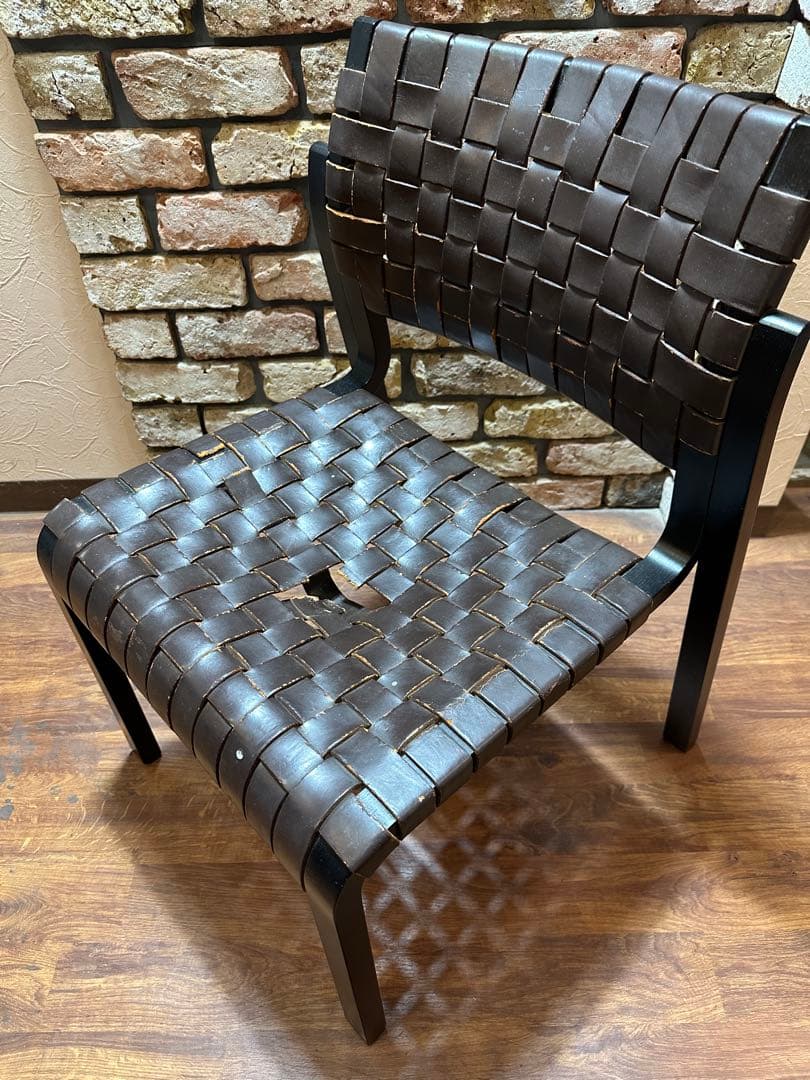 アルフレックス　レザー ダークブラウン　ダイニングチェア　二脚セット