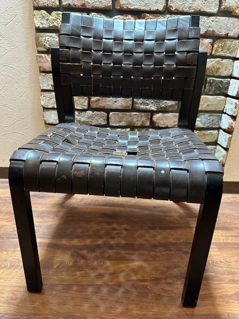 アルフレックス　レザー ダークブラウン　ダイニングチェア　二脚セット