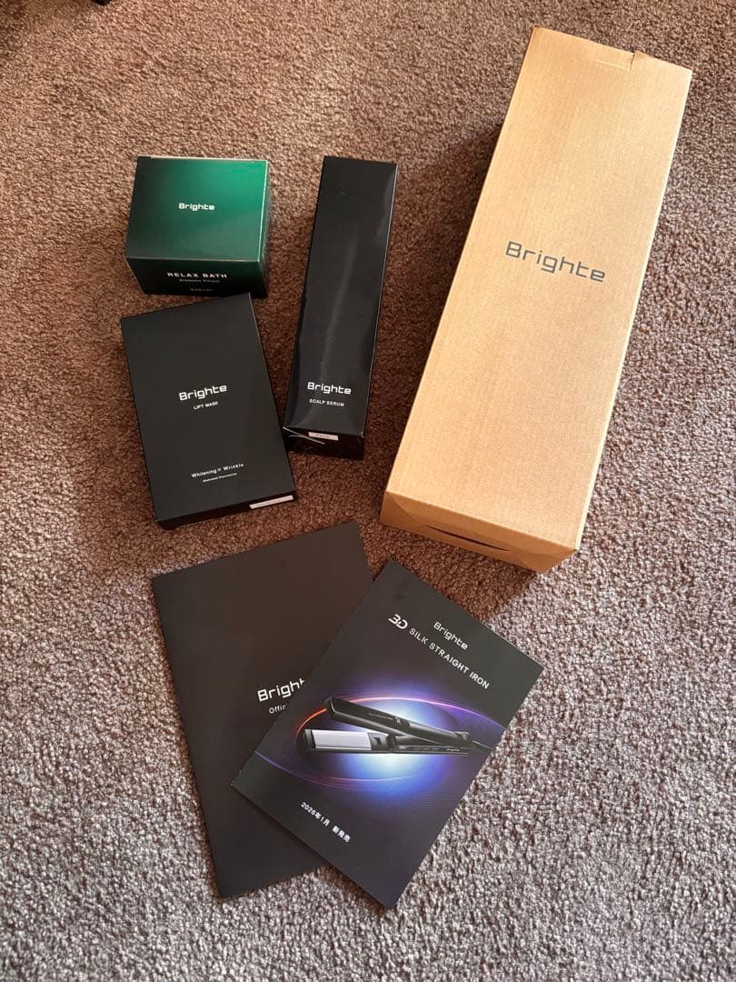 【新品未使用】ブライト 3Dシルクストレートアイロン ブラック セット