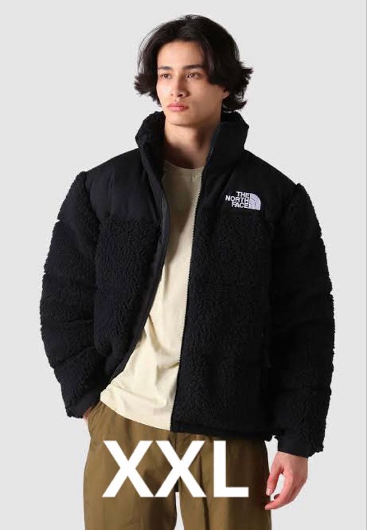 日本未発売　ノースフェイス　シェルパ　ヌプシ　XXL ブラック　黒　ハイパイル