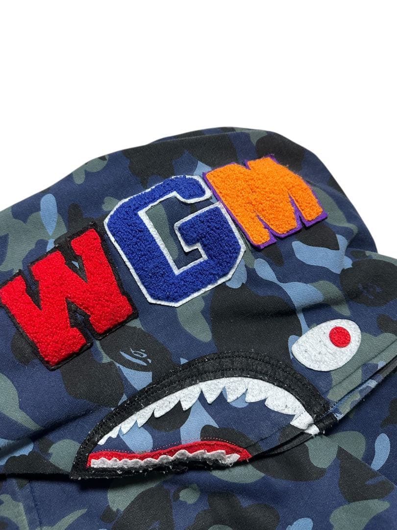 A BATHING APE SHARK FULL ZIP HOODIEエイプ L