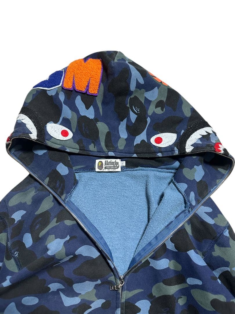 A BATHING APE SHARK FULL ZIP HOODIEエイプ L