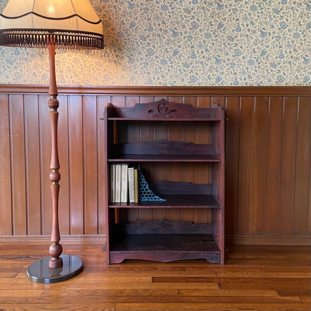アンティーク　楔本棚　レトロ　オープンラック　楔棚