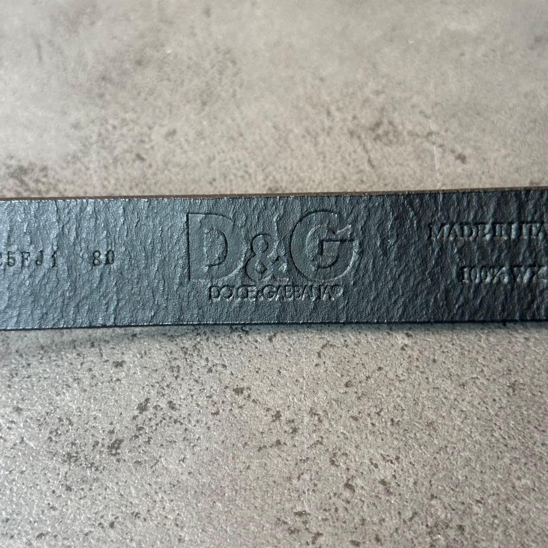 DOLCE&GABBANA y2k 00s ロック ロゴ　レザーベルト