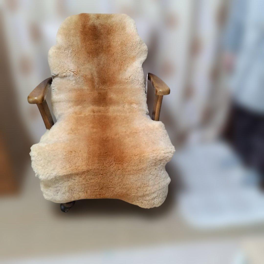 羊毛 ベージュ　ラグマット