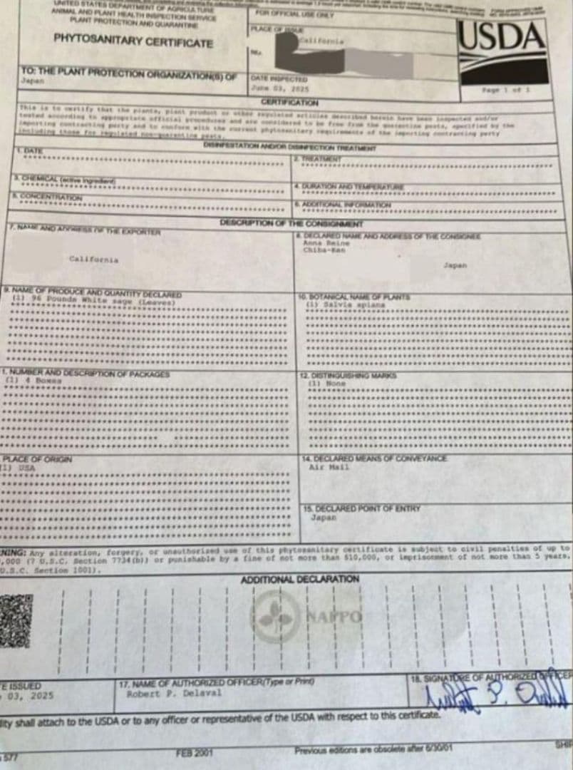 激安価格☆無農薬ホワイトセージリーフ1kg業務用価額お得