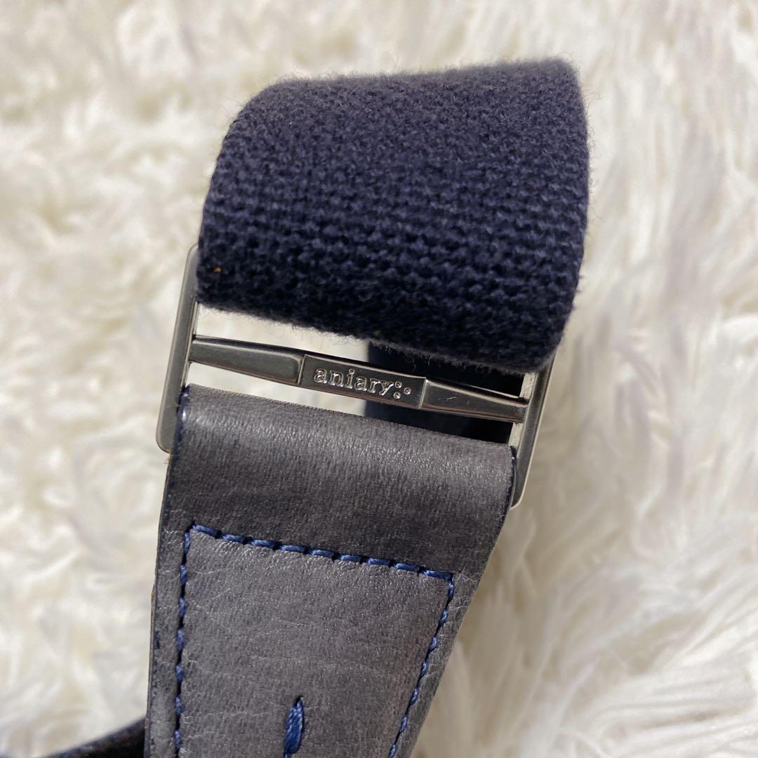 希少カラー【aniary/アニアリ】ショルダーバック　舟型　レザー　グレー