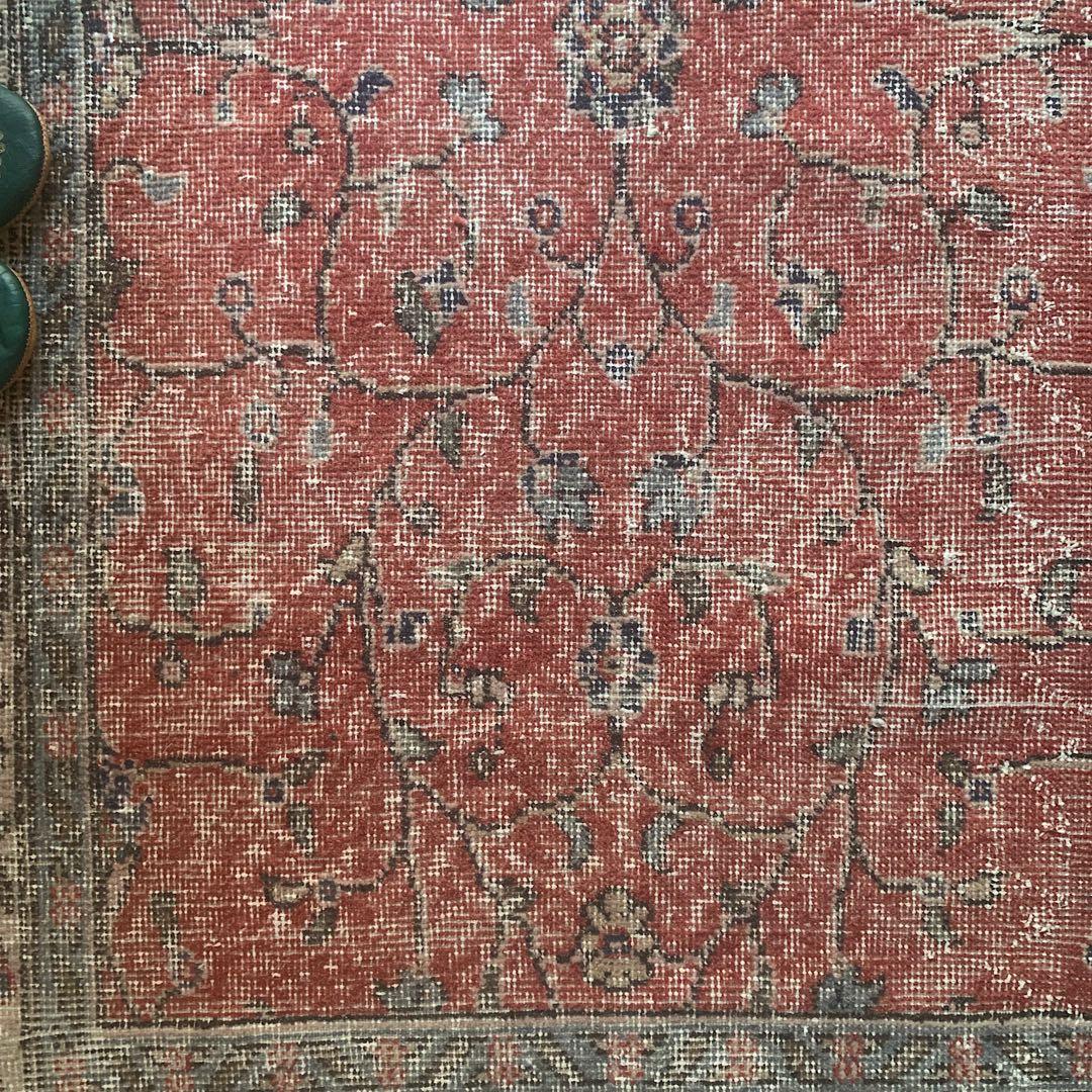 Mao　トルコラグ　シャビーレッド 194×112 トルコヴィンテージラグ