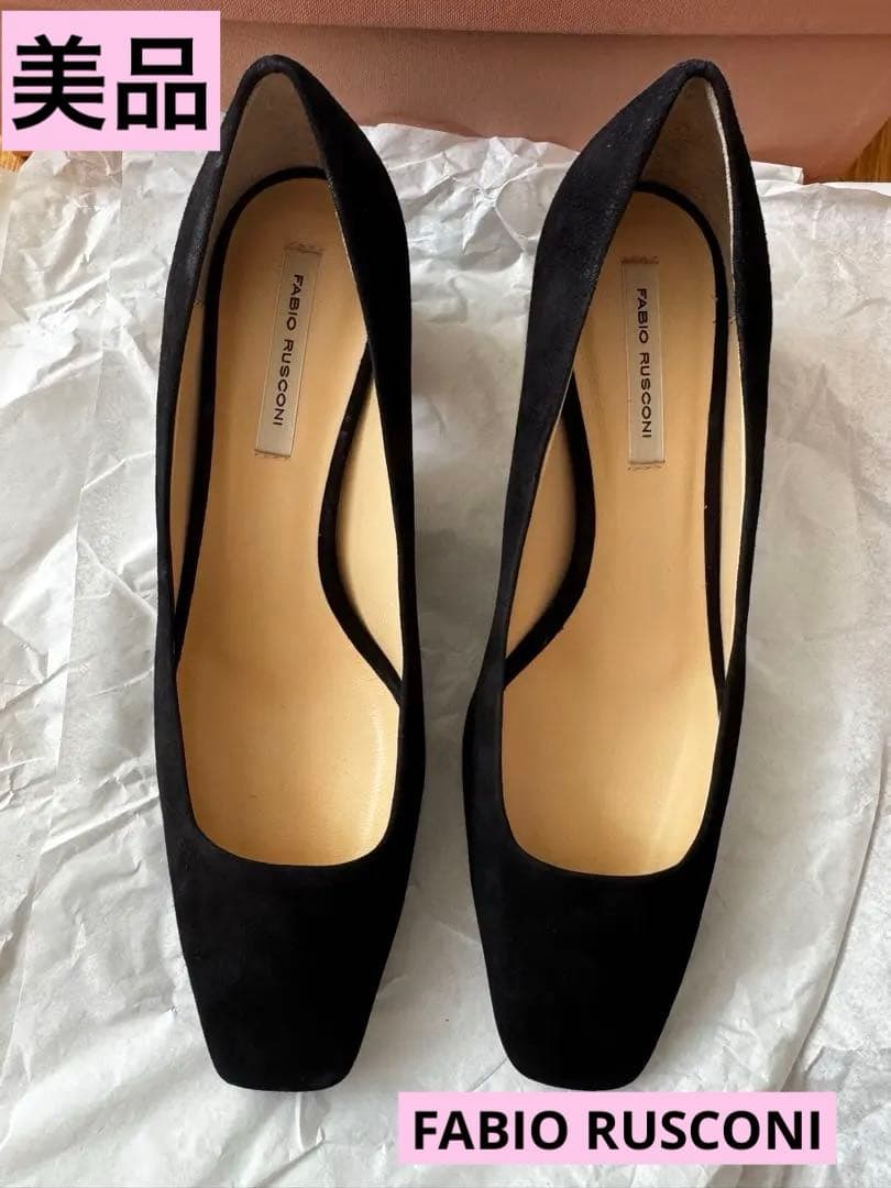 【新品未使用】FABIO RUSCONI ブラックパンプス