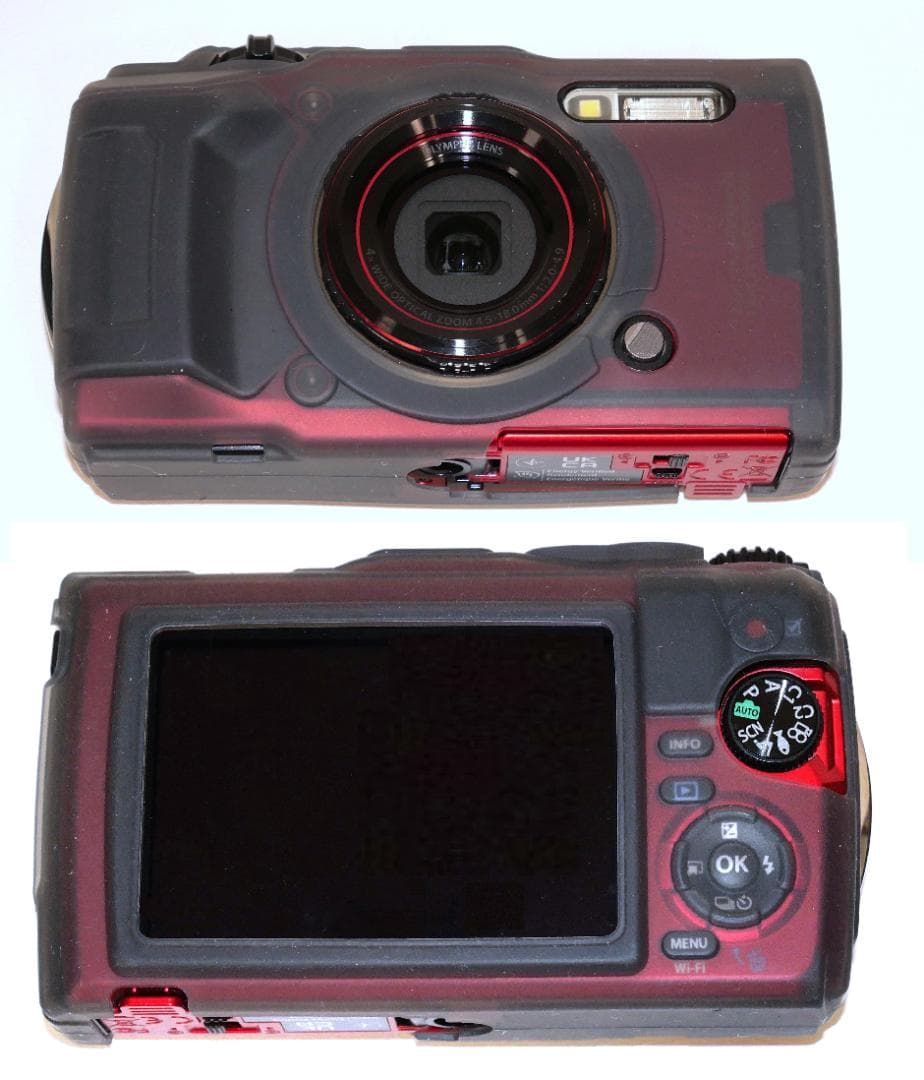美品 潜水 OLYMPUS TG-6 Tough 耐水シリコンカバー 専用ポーチ