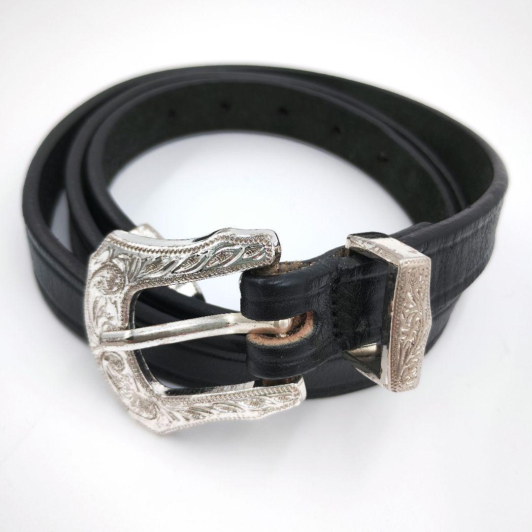 美品✨️32inch トリーレザー　2244　ウエスタンベルト　ナローベルト