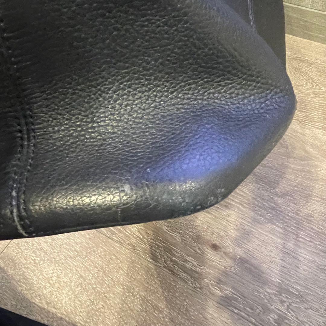 バーニーズニューヨーク レザー ネイビー トートバッグ