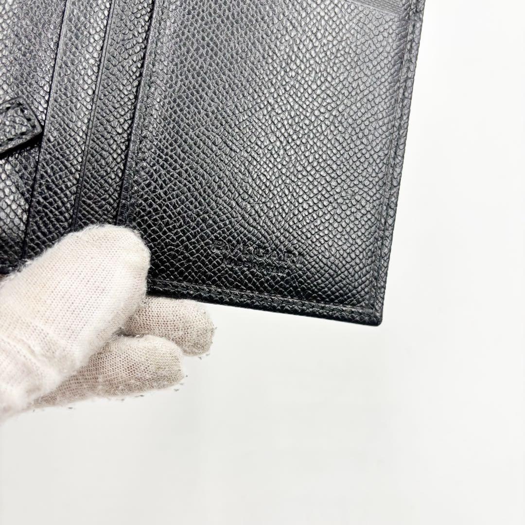 【美品】ブルガリ　長財布 ブルガリマン サフィアーノレザー サークルロゴ