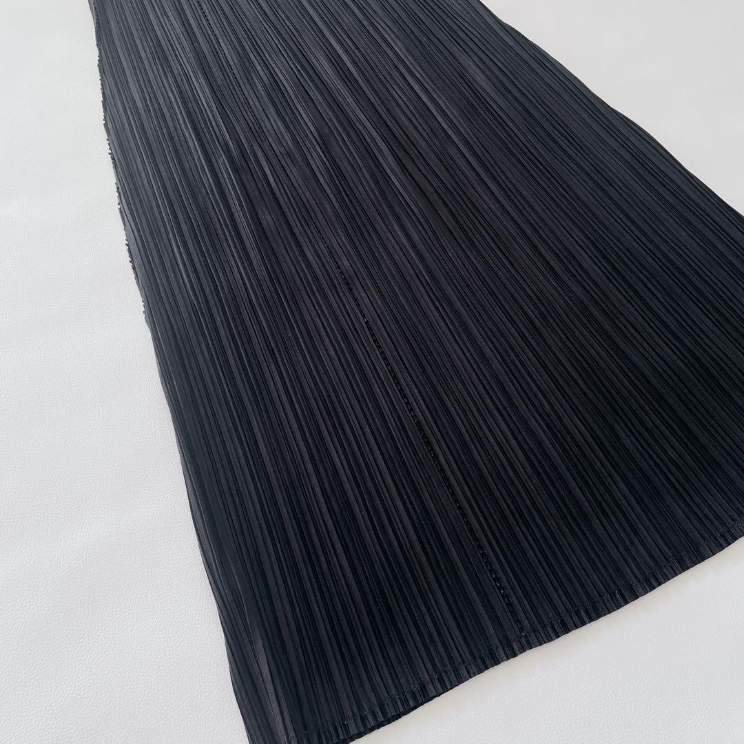 美品✨PLEATS PLEASE プリーツプリーズ フレアスカート　ロング　黒