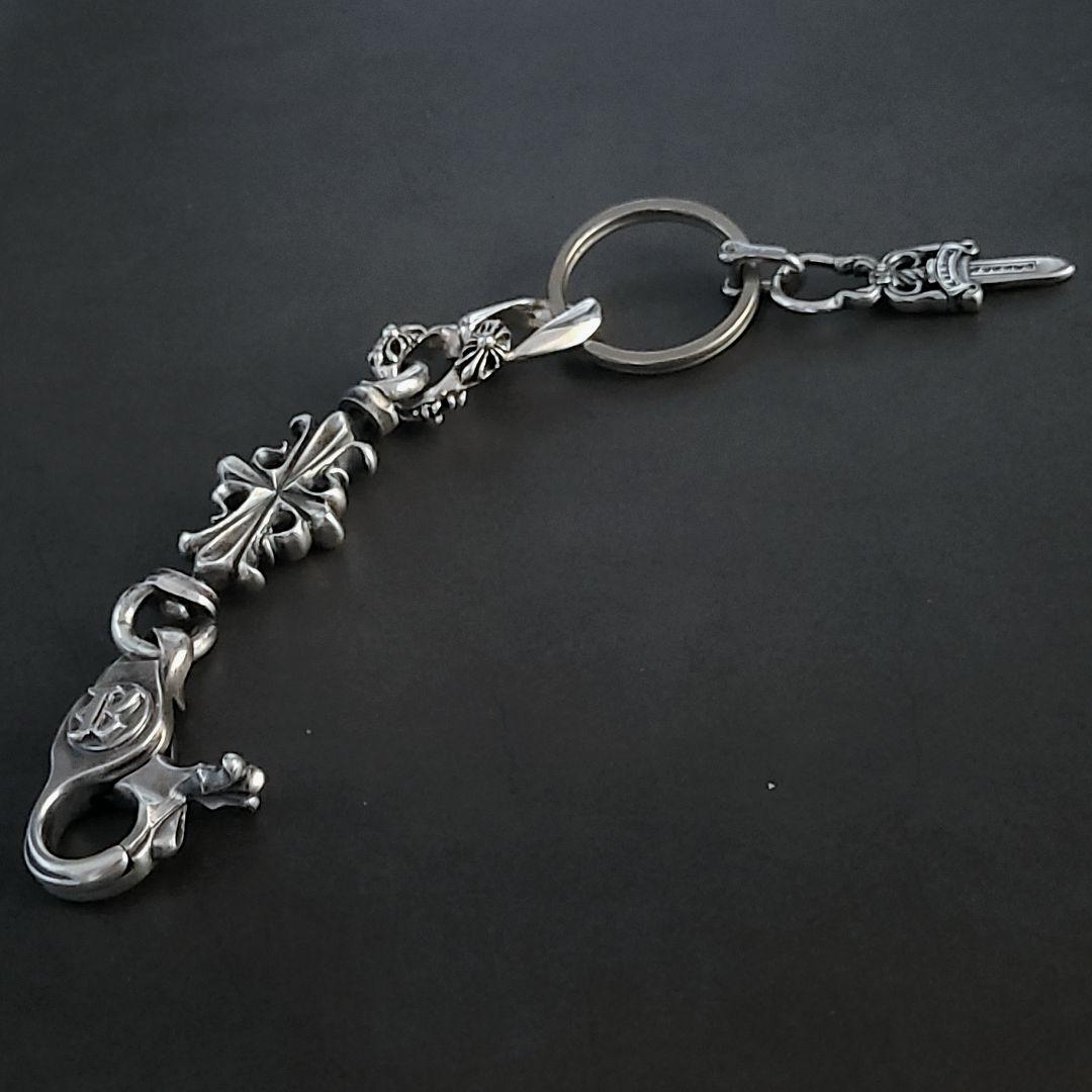 ワンオフカスタム キーチェーン Rebel他シルバー925パーツ連結済 クリップ